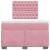 Pat box spring cu saltea, roz, 120x200 cm, catifea GartenMobel Dekor