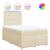 Pat box spring cu saltea, crem, 120x200 cm, textil GartenMobel Dekor