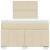 Pat box spring cu saltea, crem, 120x200 cm, textil GartenMobel Dekor