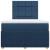 Pat box spring cu saltea, albastru, 120x200 cm, textil GartenMobel Dekor