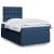 Pat box spring cu saltea, albastru, 120x200 cm, textil GartenMobel Dekor