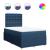 Pat box spring cu saltea, albastru, 120x200 cm, textil GartenMobel Dekor