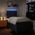 Pat box spring cu saltea, albastru, 120x200 cm, textil GartenMobel Dekor