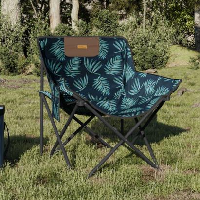 Scaune de camping cu buzunar, pliabile, 2 buc., model frunze GartenMobel Dekor