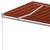 Copertină retractabilă manual, portocaliu și maro, 450x350 cm GartenMobel Dekor