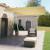 Copertină autonomă retractabilă automat galben&alb 500x350 cm GartenMobel Dekor