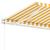 Copertină autonomă retractabilă automat galben&alb 500x350 cm GartenMobel Dekor