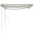 Copertină retractabilă manual, cu stâlpi, crem, 4,5x3,5 m GartenMobel Dekor