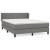 Pat box spring cu saltea, gri închis, 140x190 cm, textil GartenMobel Dekor