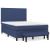 Pat continental cu saltea, albastru, 140x200cm, material textil GartenMobel Dekor