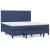 Pat box spring cu saltea, albastru, 200x200 cm, textil GartenMobel Dekor