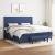 Pat box spring cu saltea, albastru, 200x200 cm, textil GartenMobel Dekor