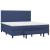 Pat box spring cu saltea, albastru, 200x200 cm, textil GartenMobel Dekor