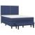 Pat continental cu saltea, albastru, 140x200cm, material textil GartenMobel Dekor