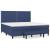 Pat box spring cu saltea, albastru, 200x200 cm, textil GartenMobel Dekor