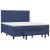 Pat continental cu saltea, albastru, 160x200cm, material textil GartenMobel Dekor