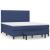 Pat continental cu saltea, albastru, 160x200cm, material textil GartenMobel Dekor