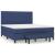 Pat continental cu saltea, albastru, 160x200cm, material textil GartenMobel Dekor