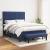 Pat box spring cu saltea, albastru, 140x200 cm, textil GartenMobel Dekor