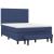 Pat box spring cu saltea, albastru, 140x200 cm, textil GartenMobel Dekor