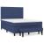 Pat continental cu saltea, albastru, 140x200cm, material textil GartenMobel Dekor