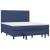 Pat box spring cu saltea, albastru, 180x200 cm, material textil GartenMobel Dekor
