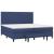 Pat box spring cu saltea, albastru, 200x200 cm, textil GartenMobel Dekor