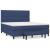 Pat continental cu saltea, albastru, 160x200cm, material textil GartenMobel Dekor