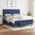 Pat box spring cu saltea, albastru, 180x200 cm, material textil GartenMobel Dekor