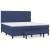 Pat box spring cu saltea, albastru, 200x200 cm, textil GartenMobel Dekor