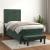 Pat box spring cu saltea, verde închis, 90x200 cm, catifea GartenMobel Dekor