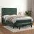 Pat box spring cu saltea, verde închis, 140x190 cm, catifea GartenMobel Dekor