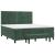 Pat box spring cu saltea, verde închis, 180x200 cm, catifea GartenMobel Dekor