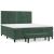 Pat box spring cu saltea, verde închis, 180x200 cm, catifea GartenMobel Dekor