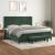 Pat box spring cu saltea, verde închis, 200x200 cm, catifea GartenMobel Dekor