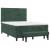 Pat box spring cu saltea, verde închis, 140x190 cm, catifea GartenMobel Dekor