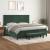 Pat box spring cu saltea, verde închis, 200x200 cm, catifea GartenMobel Dekor