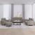 Set de canapele cu perne, 4 piese, gri taupe, textil GartenMobel Dekor