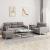 Set de canapele cu perne, 3 piese, gri taupe, textil GartenMobel Dekor
