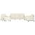 Set de canapele, 4 piese, crem, catifea GartenMobel Dekor