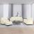 Set de canapele, 4 piese, crem, catifea GartenMobel Dekor