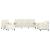 Set de canapele cu perne, 4 piese, crem, catifea GartenMobel Dekor