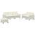 Set de canapele, 3 piese, crem, catifea GartenMobel Dekor