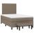 Pat box spring cu saltea, taupe, 120x190 cm material textil GartenMobel Dekor