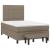 Pat box spring cu saltea, taupe, 120x190 cm material textil GartenMobel Dekor