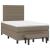 Pat box spring cu saltea, taupe, 120x190 cm material textil GartenMobel Dekor