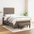 Pat box spring cu saltea, taupe, 120x190 cm material textil GartenMobel Dekor