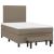 Pat box spring cu saltea, taupe, 120x190 cm material textil GartenMobel Dekor