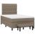 Pat box spring cu saltea, taupe, 120x190 cm material textil GartenMobel Dekor
