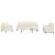 Set de canapele cu perne, 4 piese, crem, catifea GartenMobel Dekor